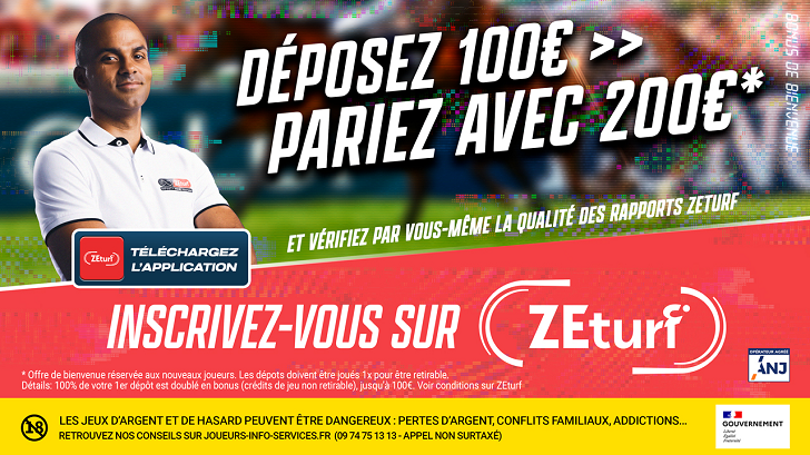 Profitez du bonus de bienvenue Zeturf